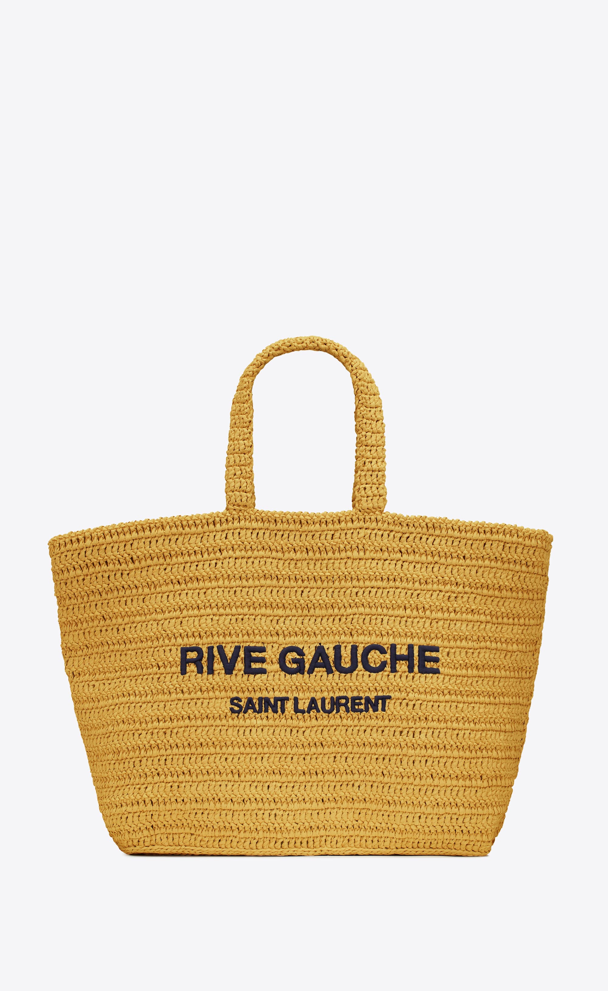 RIVE GAUCHE拉菲草編織托特包。NT$58,600（SAINT LAURENT提供）