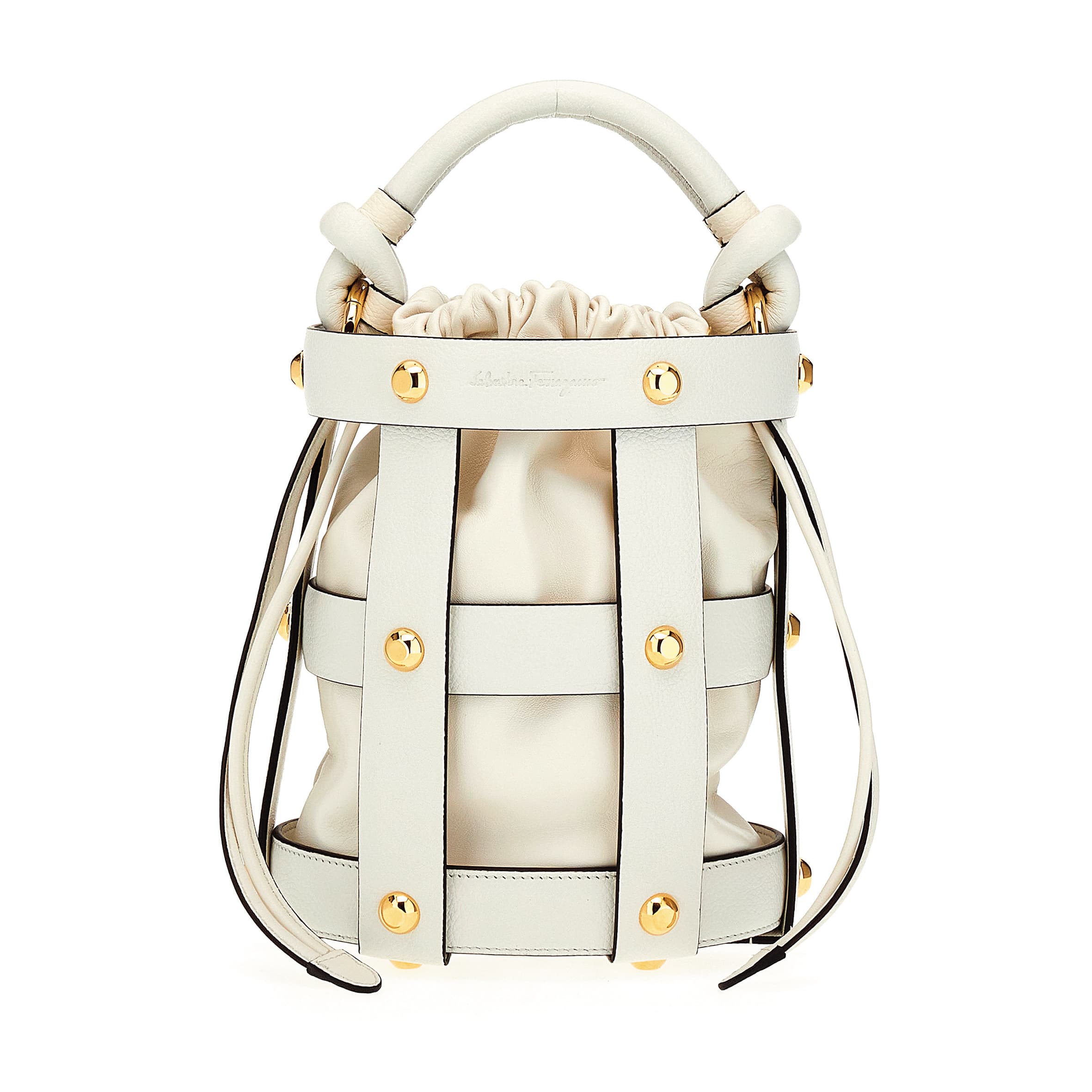Cage Bag白色皮革鳥籠包 NT$81,900(Salvatore Ferragamo提供)