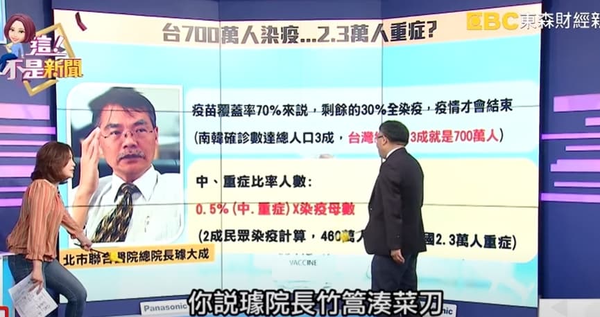 對於璩大成提出的預估數據，陳秀熙則認為是多慮了。（翻攝自這!不是新聞YouTube）