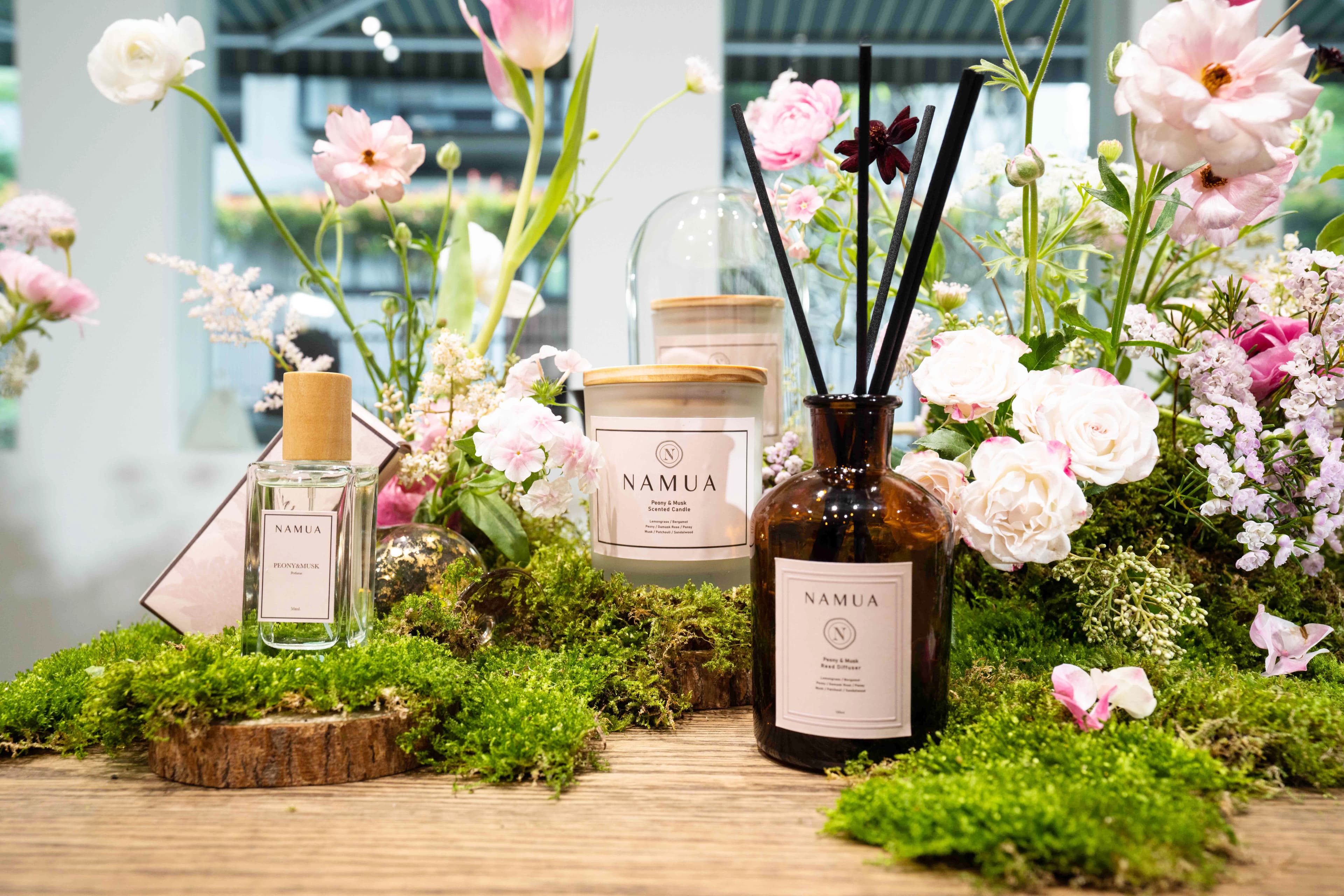 牡丹白麝香系列商品是NAMUA最新香氣。(NAMUA提供)
