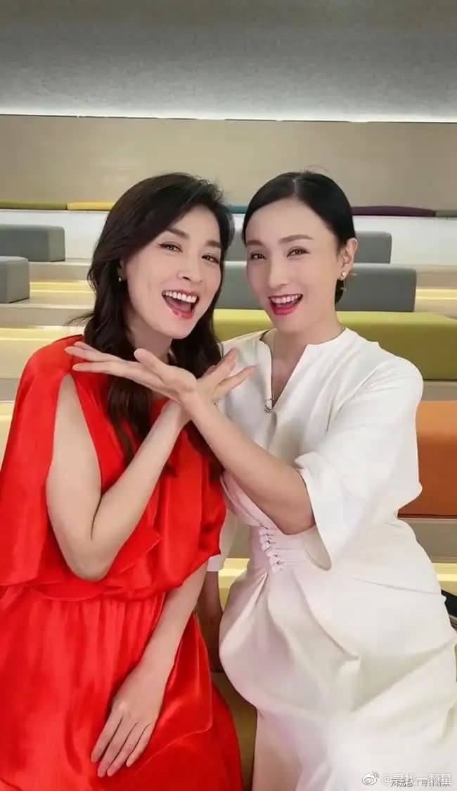 陶虹多次與張庭一起亮相公司活動,她如今想切割也已來不及。(翻攝自微博)