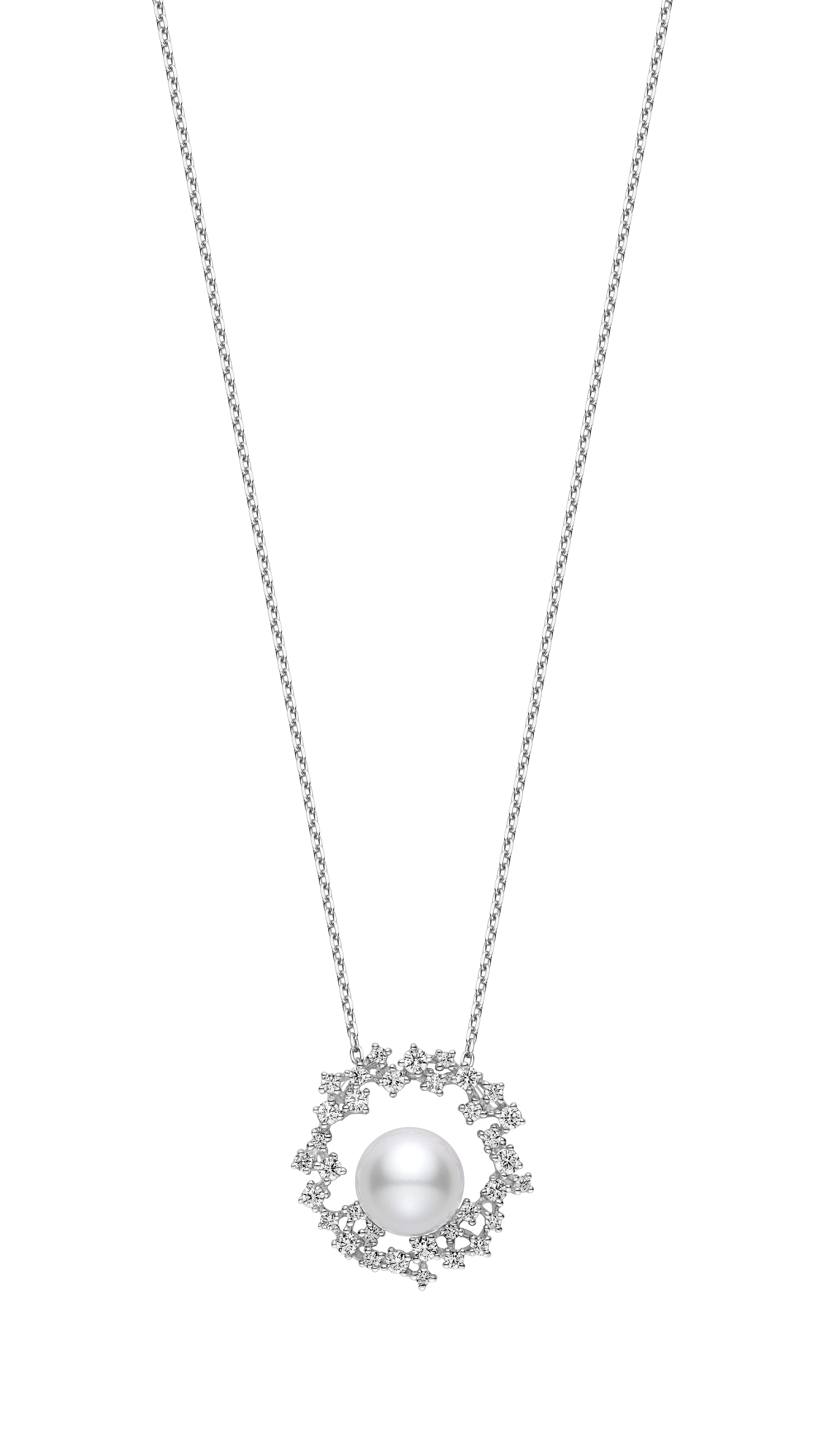 Starry Night系列珍珠鑽石墜鍊 NT$120 ,000 MIKIMOTO。（MIKIMOTO提供）