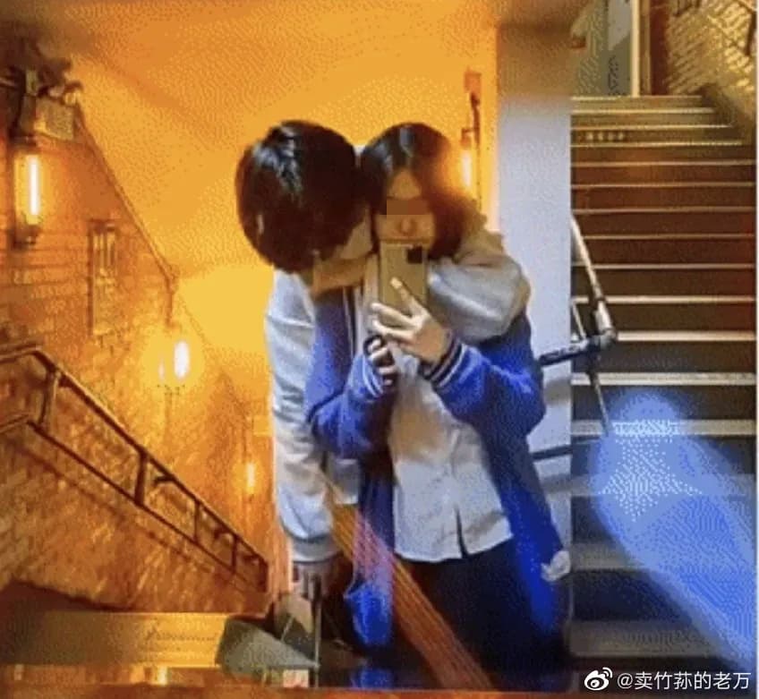 網路流傳多張天天與女友的合照與短片，引起網友討論。（網路圖片）