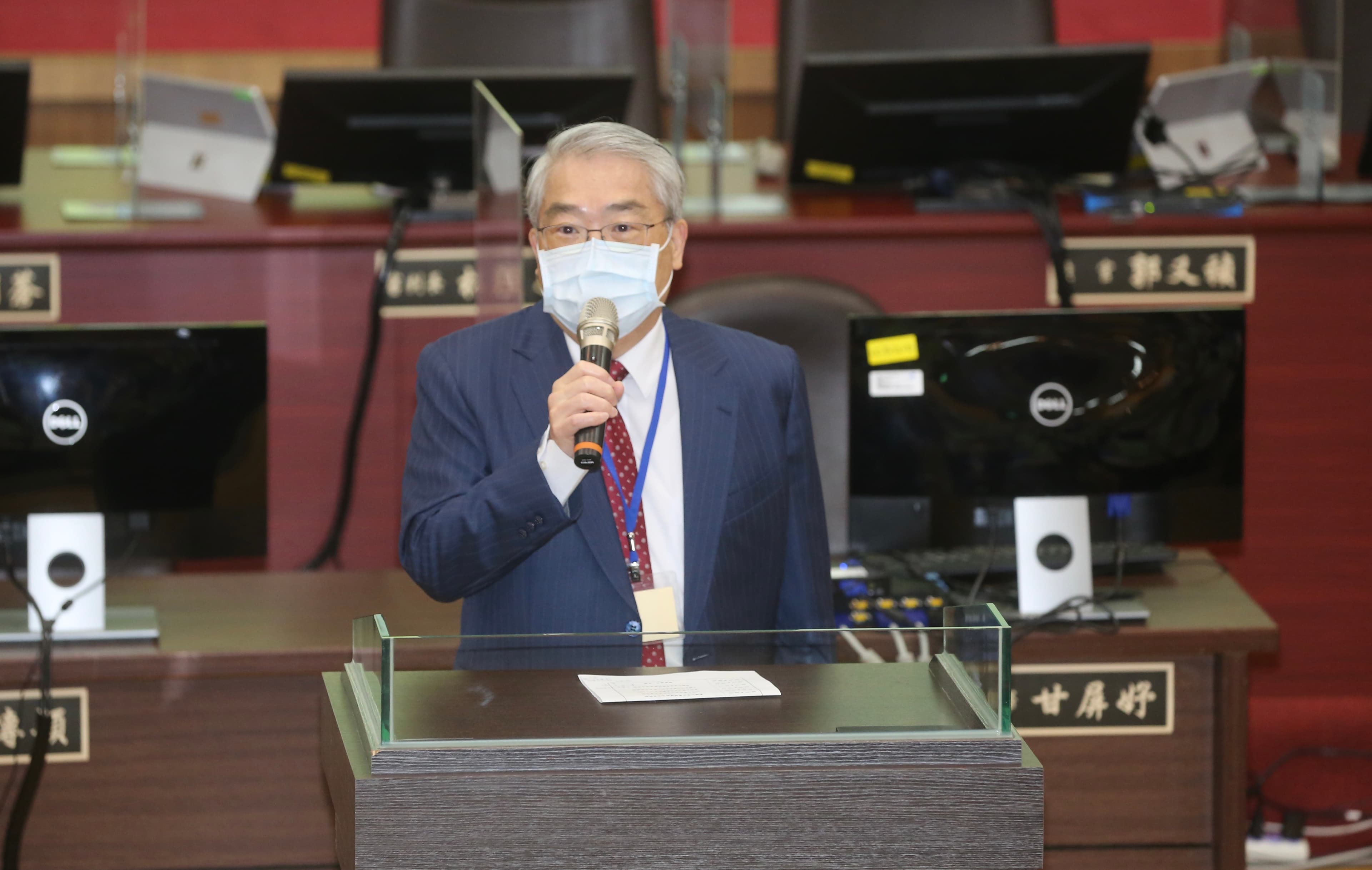 台北地院院長黃國忠主持國民法官模擬法庭開幕。