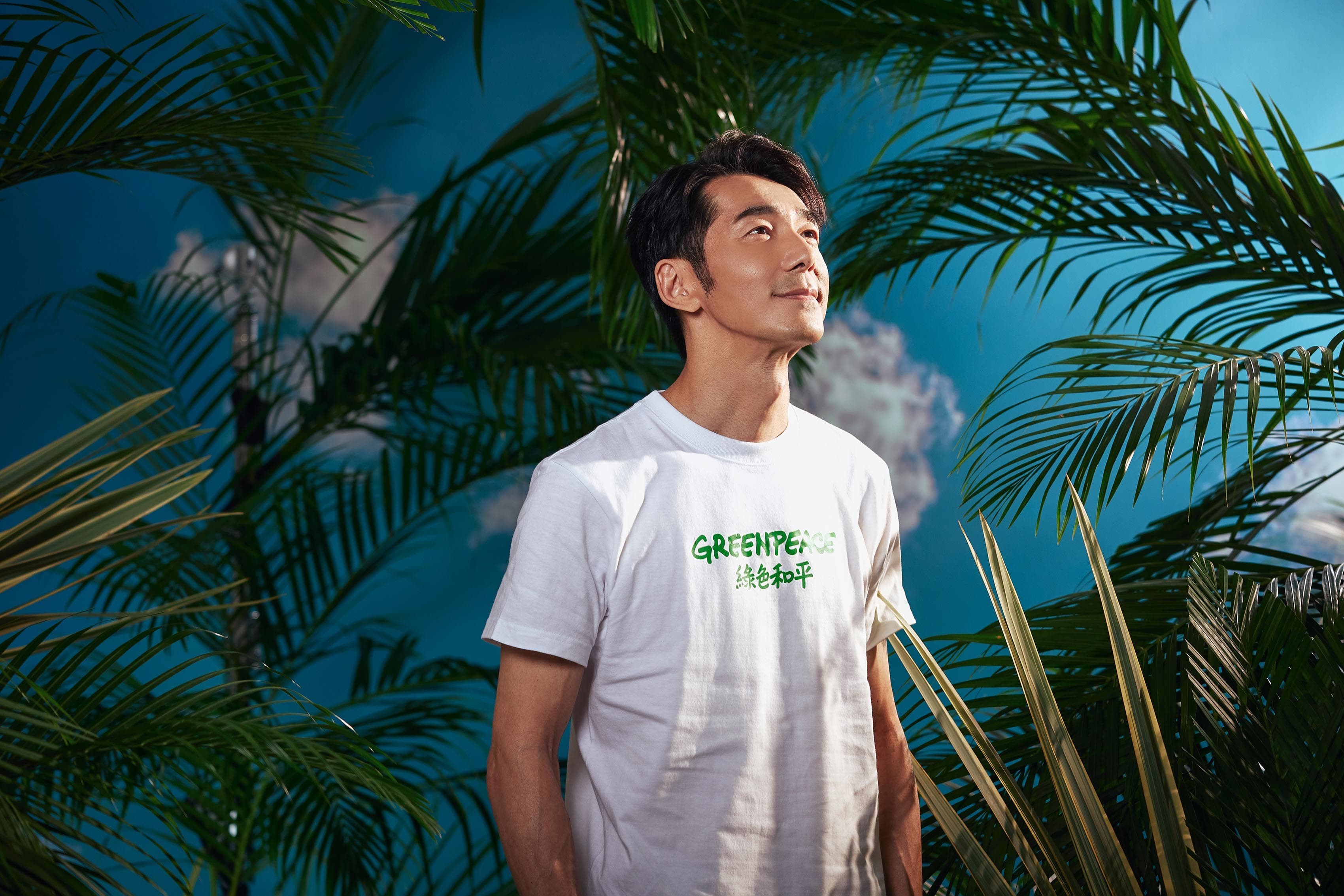 李李仁為綠色和平拍攝宣導影片。(綠色和平提供)