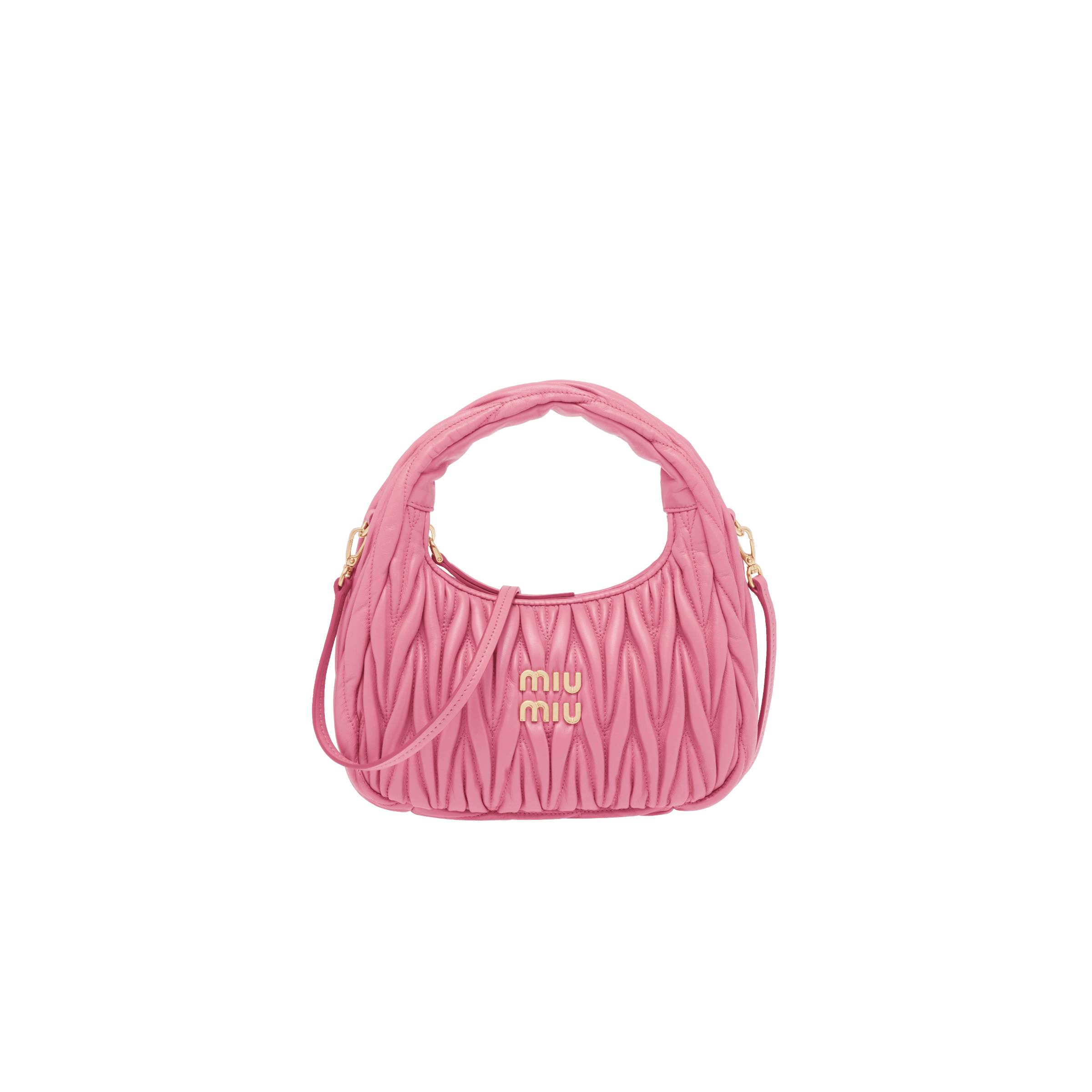 Miu Wander 軟皮革手提肩背包 $63,000(miu miu提供)
