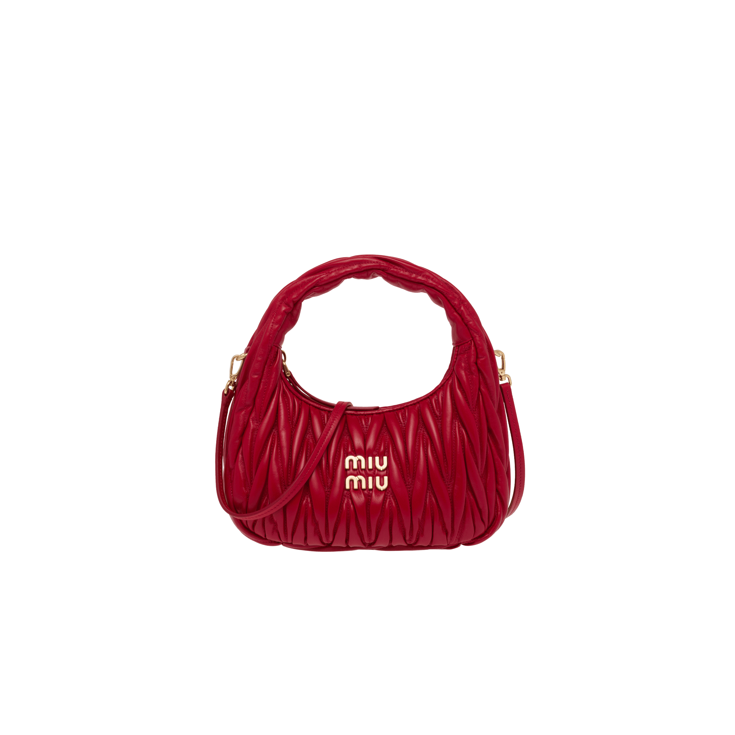 Miu Wander 軟皮革手提肩背包 $63,000(miu miu提供)