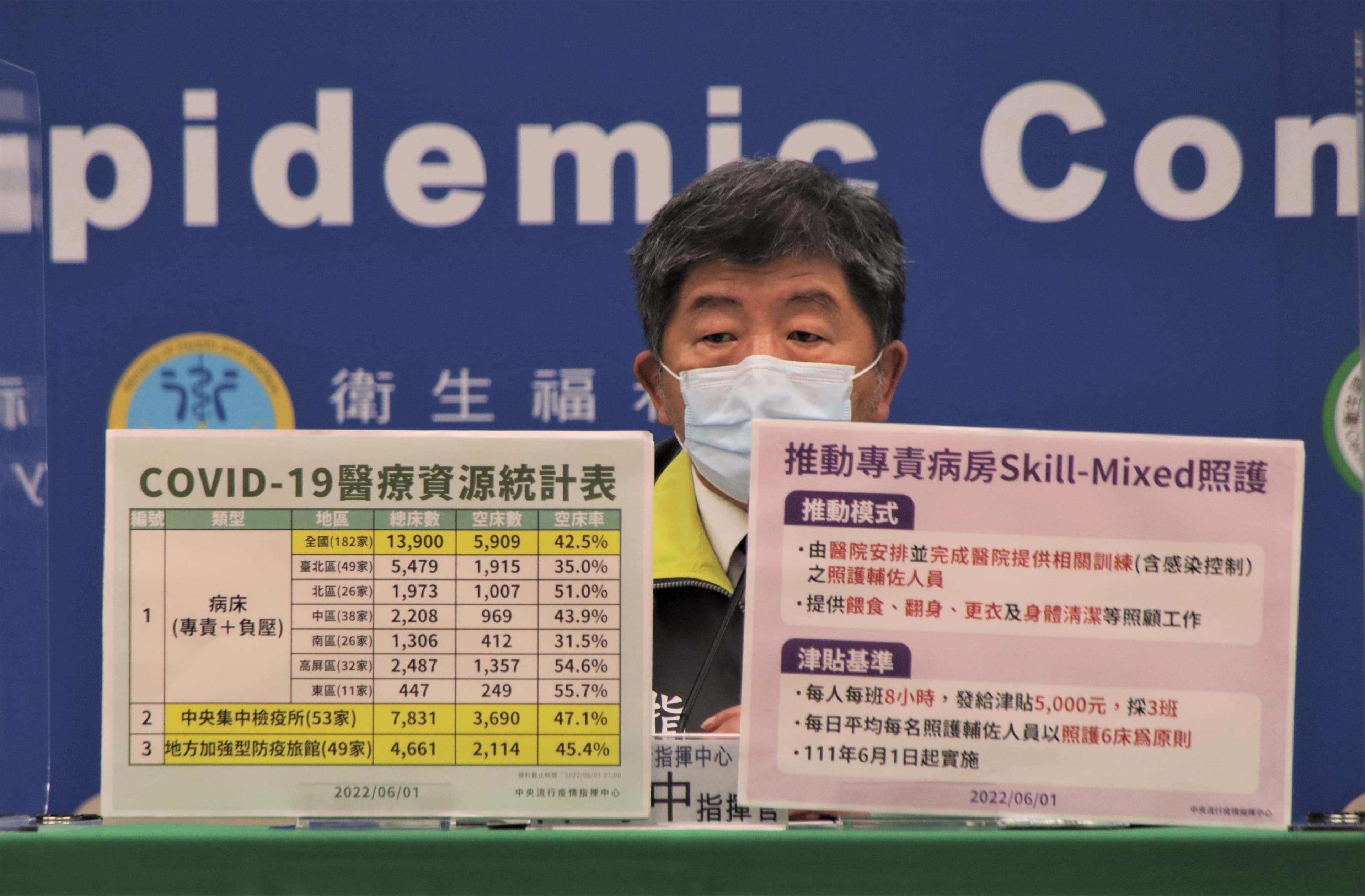 陳時中在記者會結束之際表示,若無特殊狀況端午節(3日)當天會停開一次疫情記者會。(指揮中心提供)