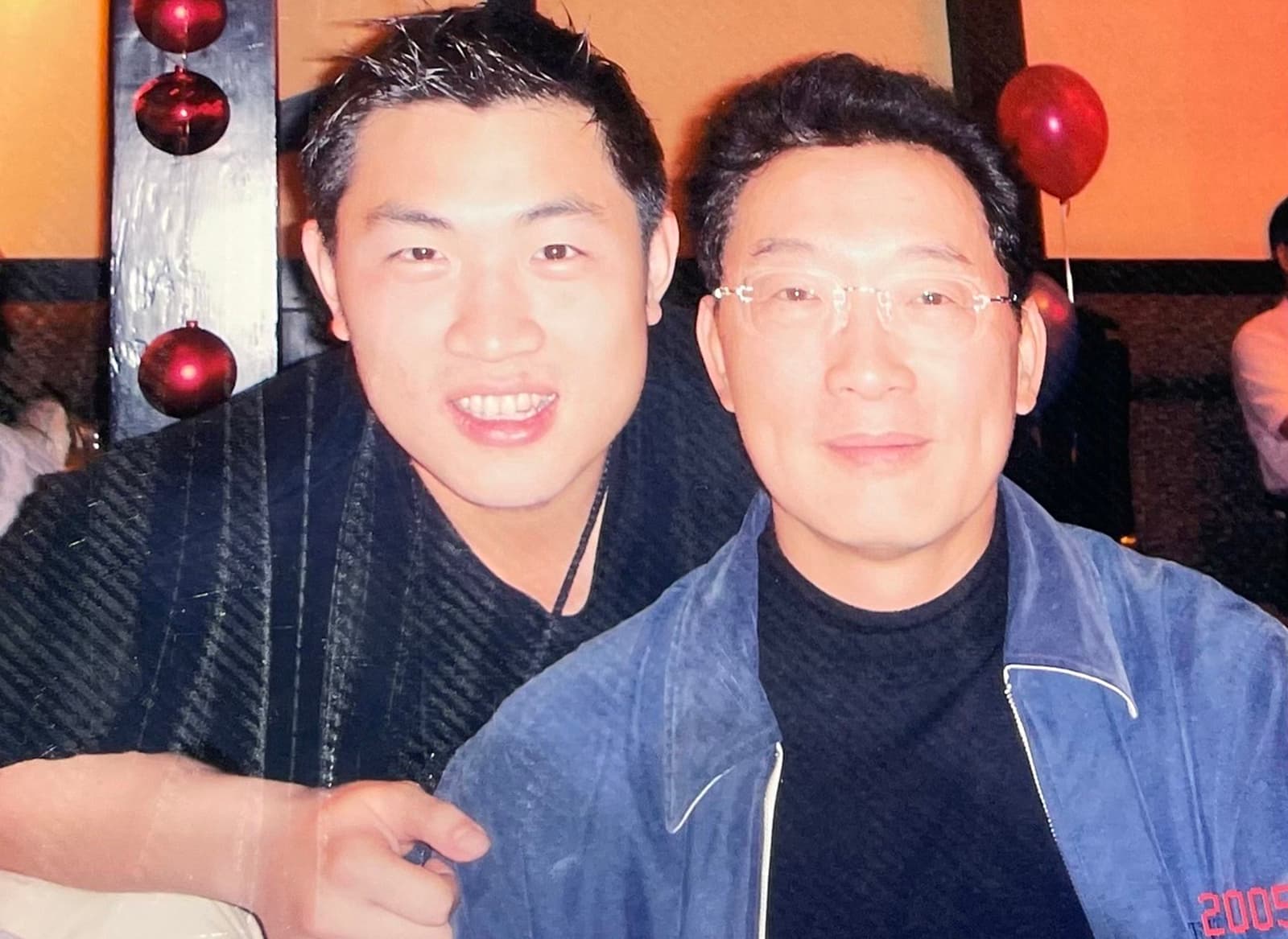 林傳凱(左)的父親(右)是大同第3代、曾任華映董事長的林鎮源,父子感情非常好。(林傳凱提供)