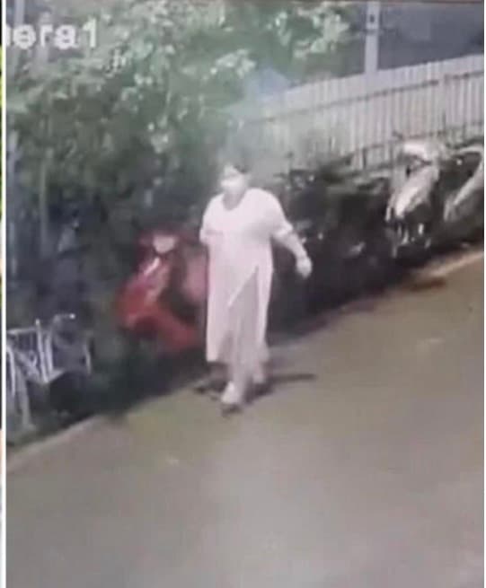 被害李妻最後身影。(翻攝畫面)