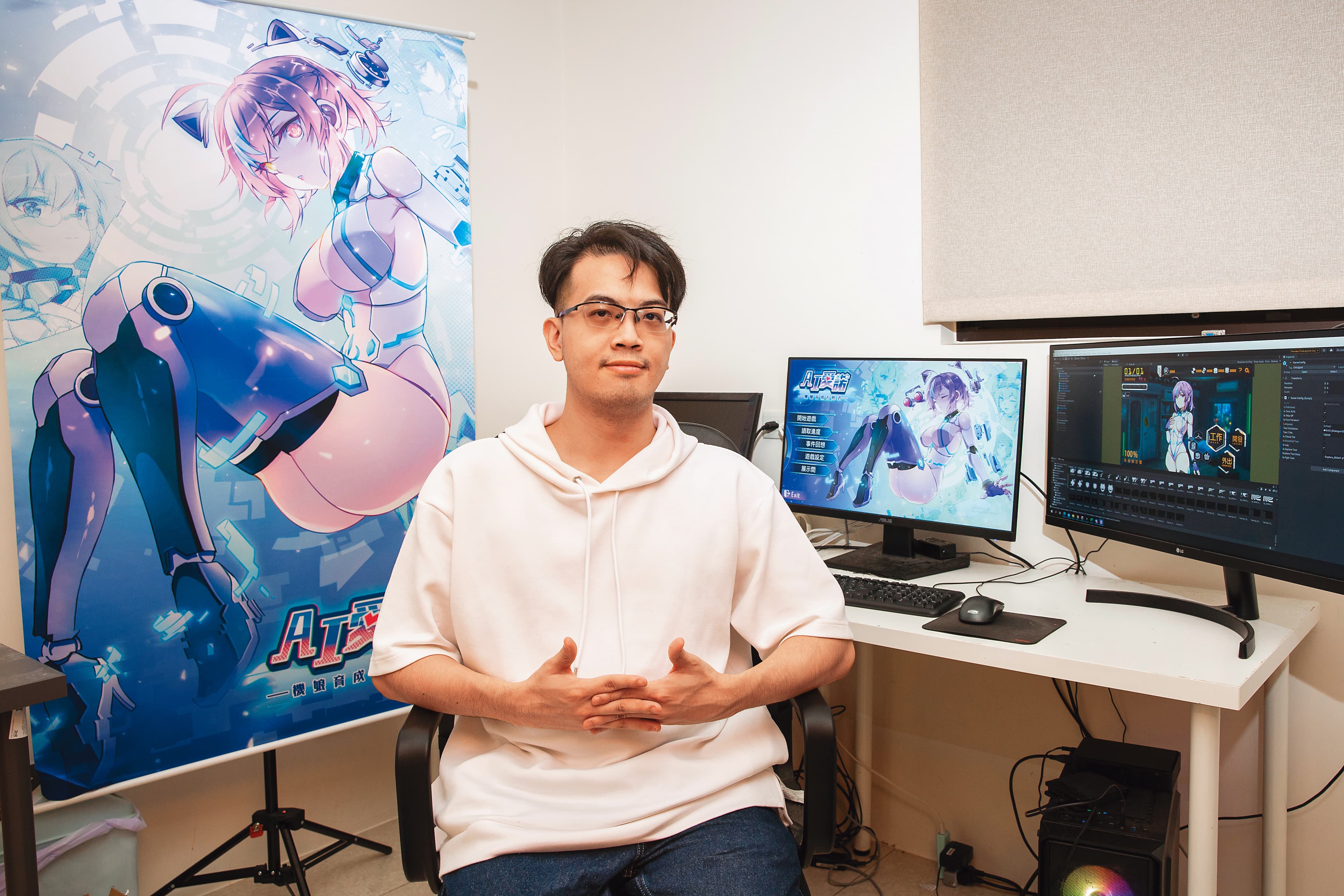 黃博謙（圖）2020年創立貝嵐絲遊戲，開發首款成人遊戲《A.I.愛諾—機娘育成方程式》，上線1個月全球賣出5萬套。