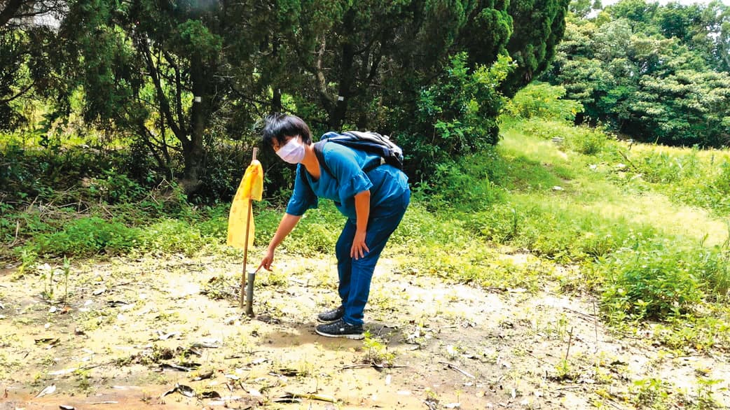 鄭安孺(圖)指控台積電雇工在鄭家墓園鑽地探勘、破壞風水。