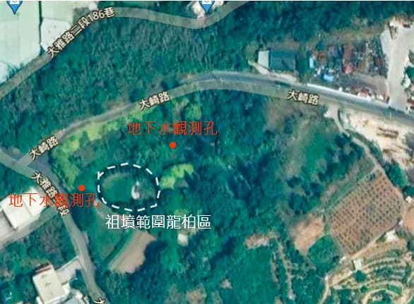 台積電強調是在墓園範圍外鑽地下水觀測孔,目前已停工。(台積電提供)