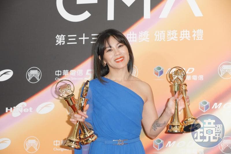蔡健雅4度封后,上台領獎的感人畫面也沒能擠進金曲收視排行前5名。(本刊資料照)