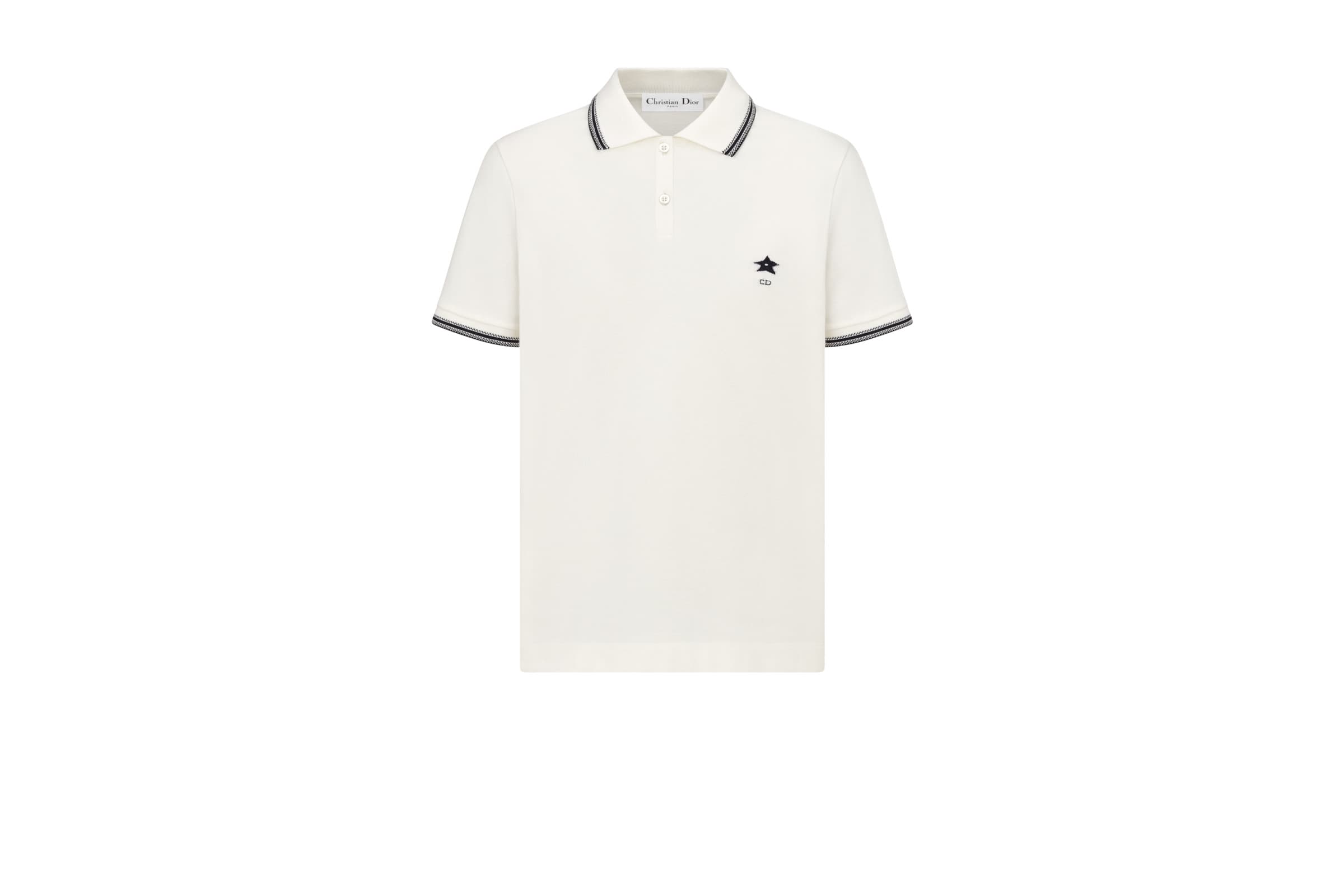 白色Dior Star Polo衫。NT$34,000(迪奧提供)