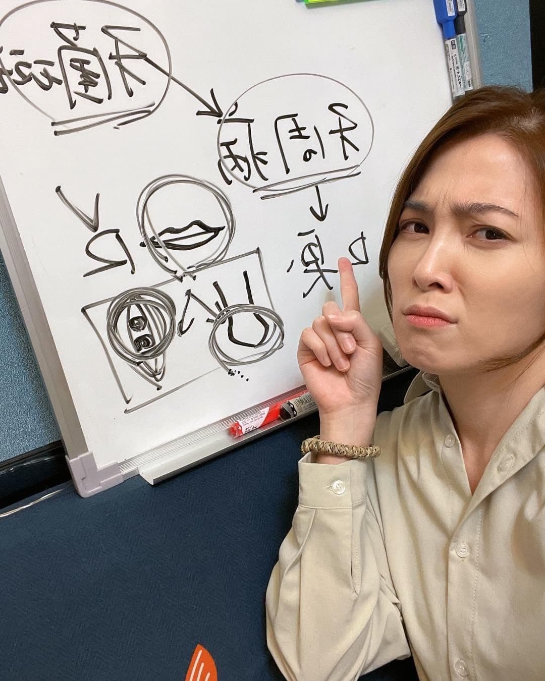 許藍方因不倫戀遭法院判賠,但她發聲明駁斥,堅稱與已婚醫生學長無肢體接觸。(翻攝自許藍方IG)
