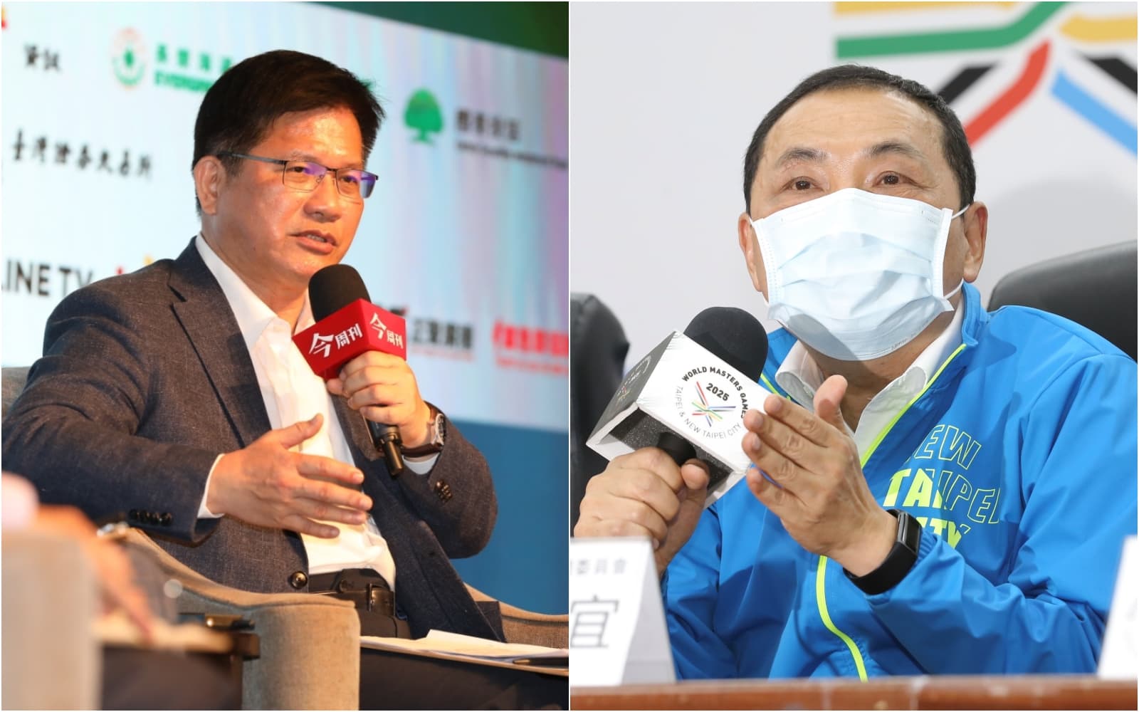 民進黨確定派出林佳龍(左)參選新北市長,國民黨尚未宣布現任市長侯友宜(右)是否挑戰連任。(本刊資料照)