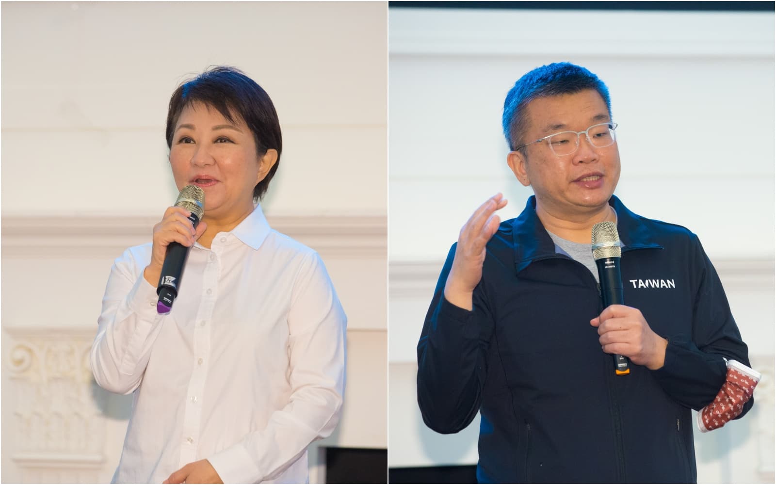 盧秀燕(左)有現任優勢,但目前尚未宣布爭取連任,民進黨則派出蔡其昌(右)挑戰再次翻轉台中。(本刊資料照)