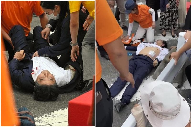 安倍在8日不幸遭槍擊身亡。(翻自推特)