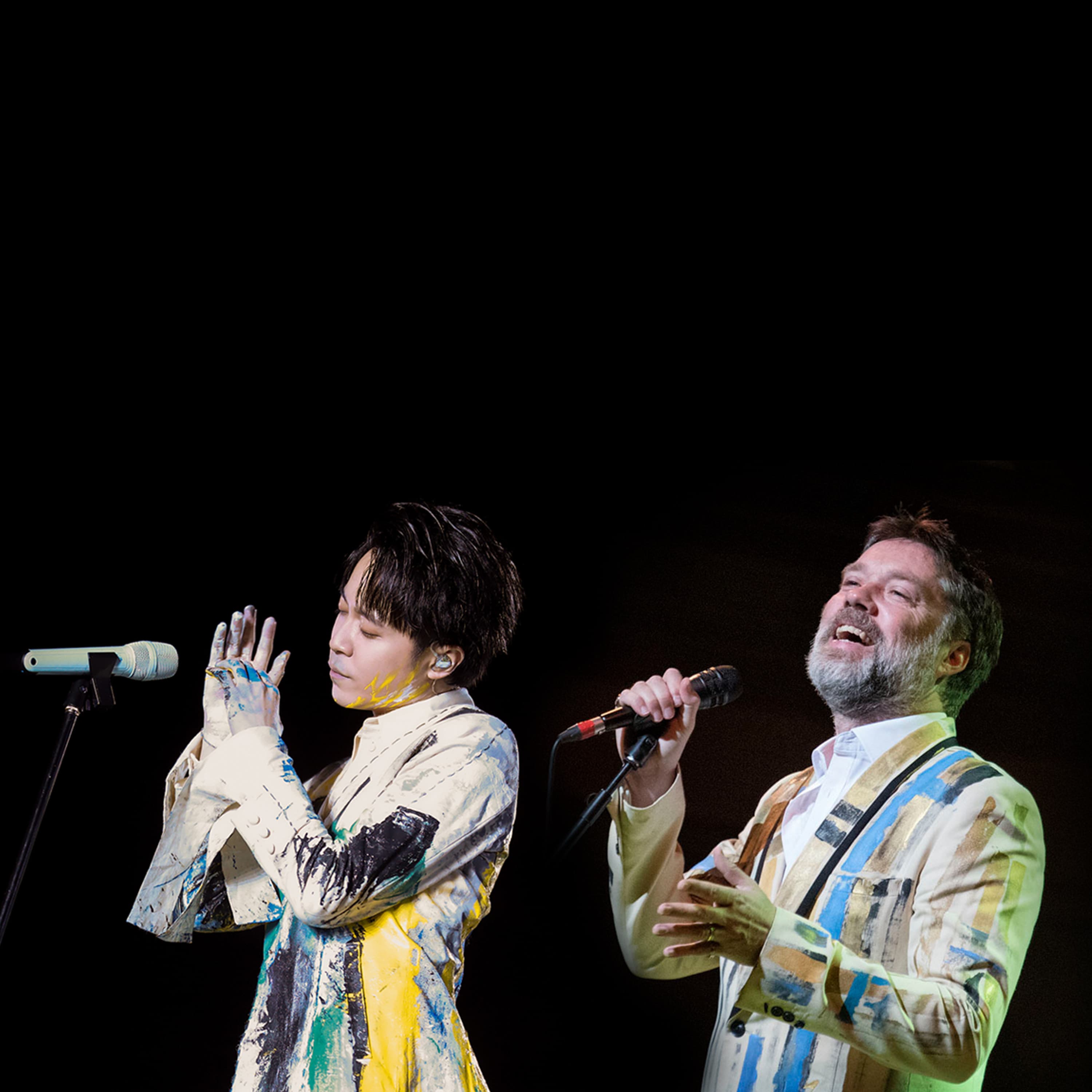 洛福斯在演唱會上表演的衣服居然大撞吳青峰2019年《太空備忘記》演唱會時的表演服。(環球音樂提供)