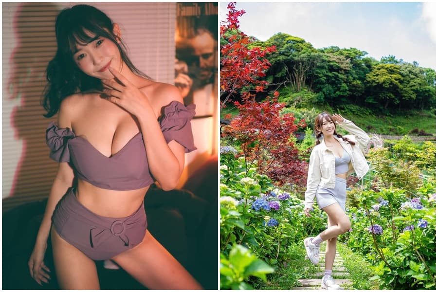 劍湖山世界水上設施「尖叫無底洞」的宣傳片引起討論,不少網友好奇片頭正妹的身分。(翻攝自劍湖山世界臉書、江江 𝕁𝕚𝕒𝕟𝕘 IG)