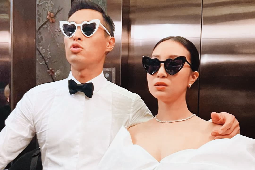 楊祐寧(左)上月底和老婆補辦盛大婚宴。(翻攝自楊祐寧IG)