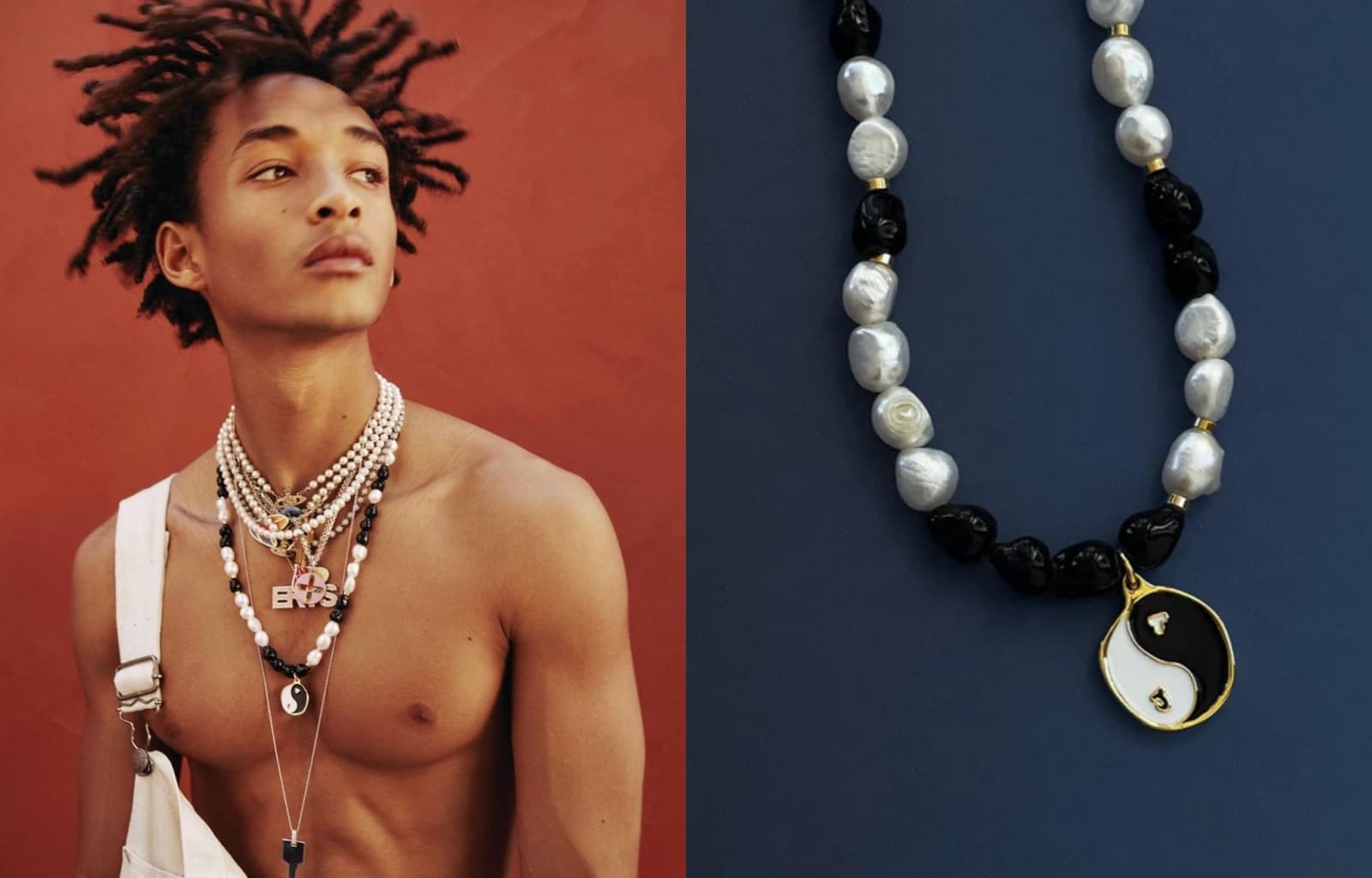 威爾史密斯兒子Jaden Smith配戴Ying Yang項鍊。NT$4,980。(ARTIFACTS提供)