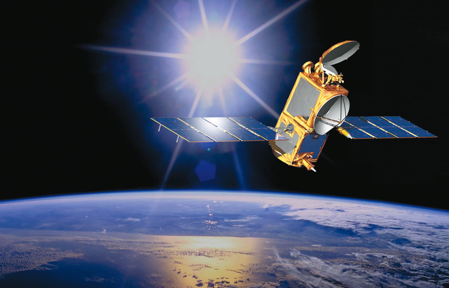 行政院致力於建立低軌通訊衛星產業鏈,預計再過3年可發射自主衛星,避免對外通訊失聯及強化軍事防禦。(翻攝自NASA)