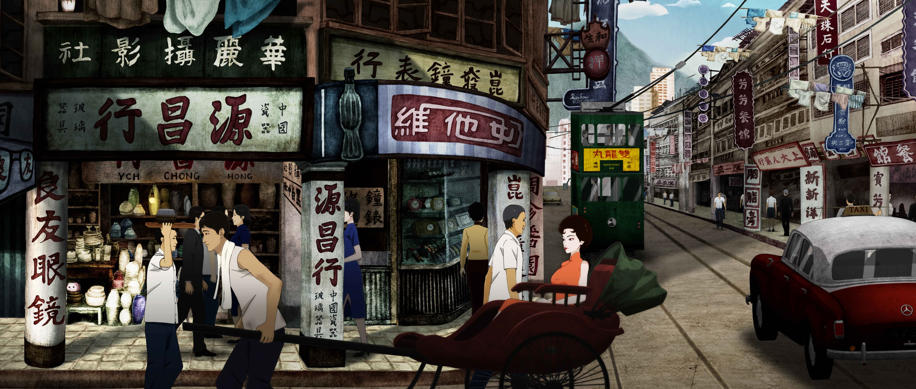 中港台上百名動畫工作者共同打造《繼園臺七號》場景,透過手工繪製後進行電腦上色,相當細膩。(CATCHPLAY)