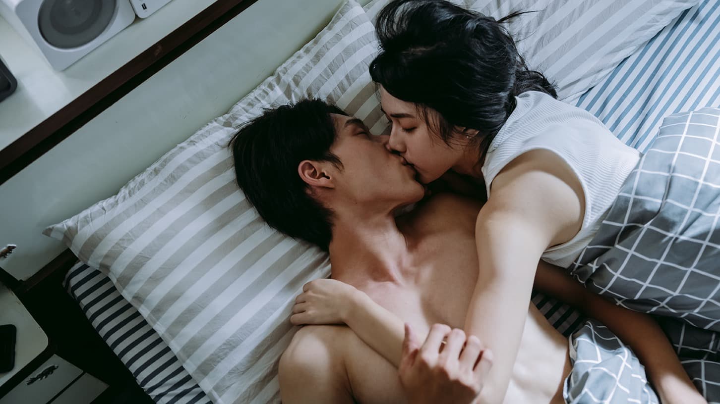 片中唐綸與何思靜有激吻場面，被問到雙方「唇感」如何，都給了對方100分滿分。（影格電影提供）