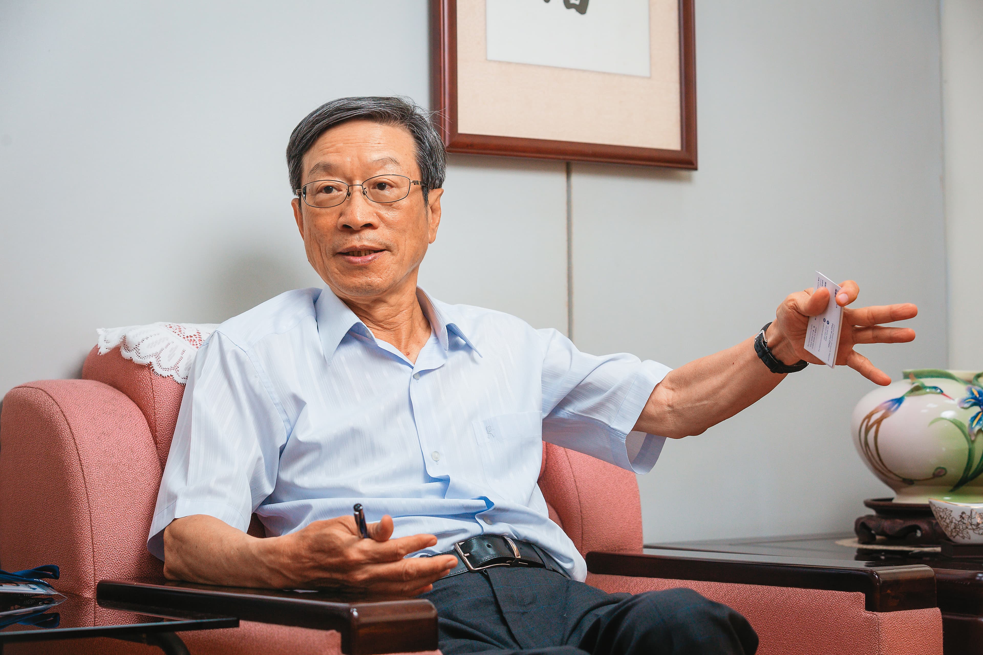 美琪瑪與日商戶田合作,間接打入特斯拉應鏈,將運用過去氧化觸媒回收經驗,卡位電池材料回收市場。圖為美琪瑪董事長嚴隆財。