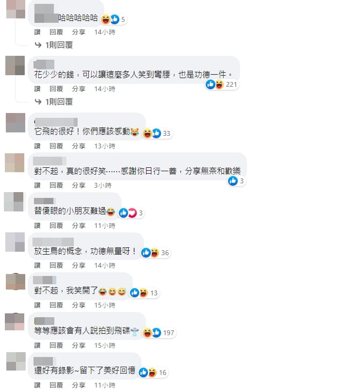 網友看到漂浮飛球一去不復返的影片，都留言笑到瘋掉。（翻攝自「Costco好市多 商品經驗老實說」臉書社團）