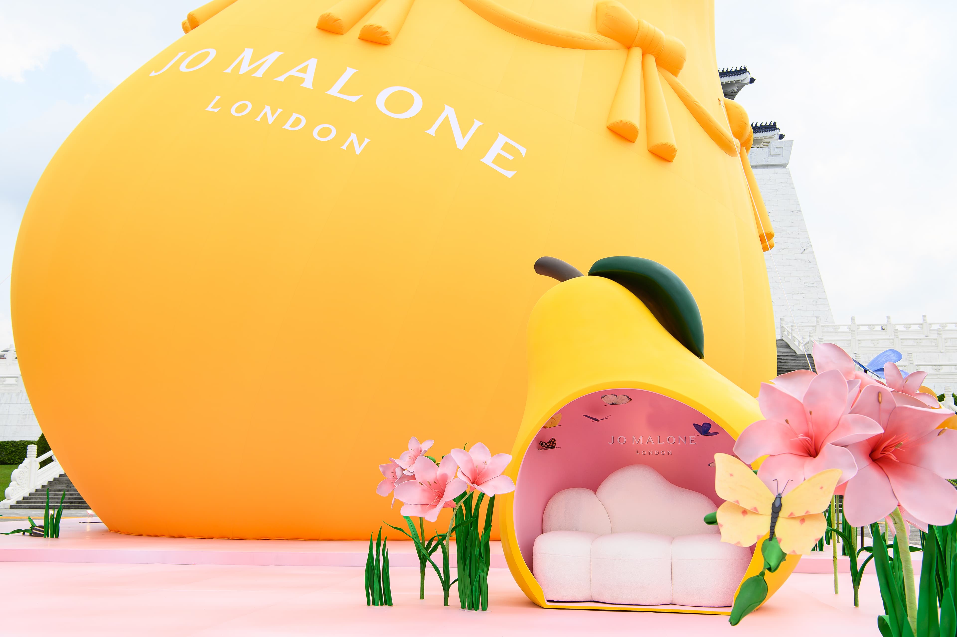 Jo Malone London 全球首座巨型英國梨造型裝置藝術展,將於9月19日結束。(Jo Malone London提供)