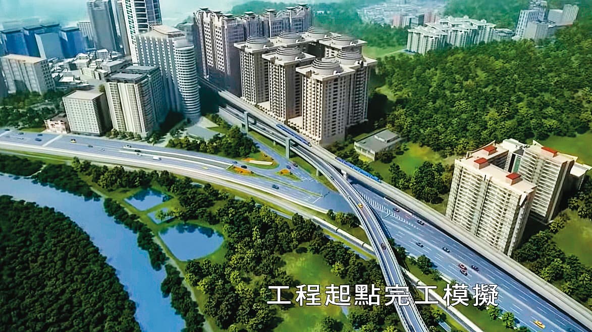 林佳龍自認強項是國土規劃，交通部長任內更推動興建淡北快速道路，解決雙北的難題。（翻攝新北市政府新建工程處YouTube）