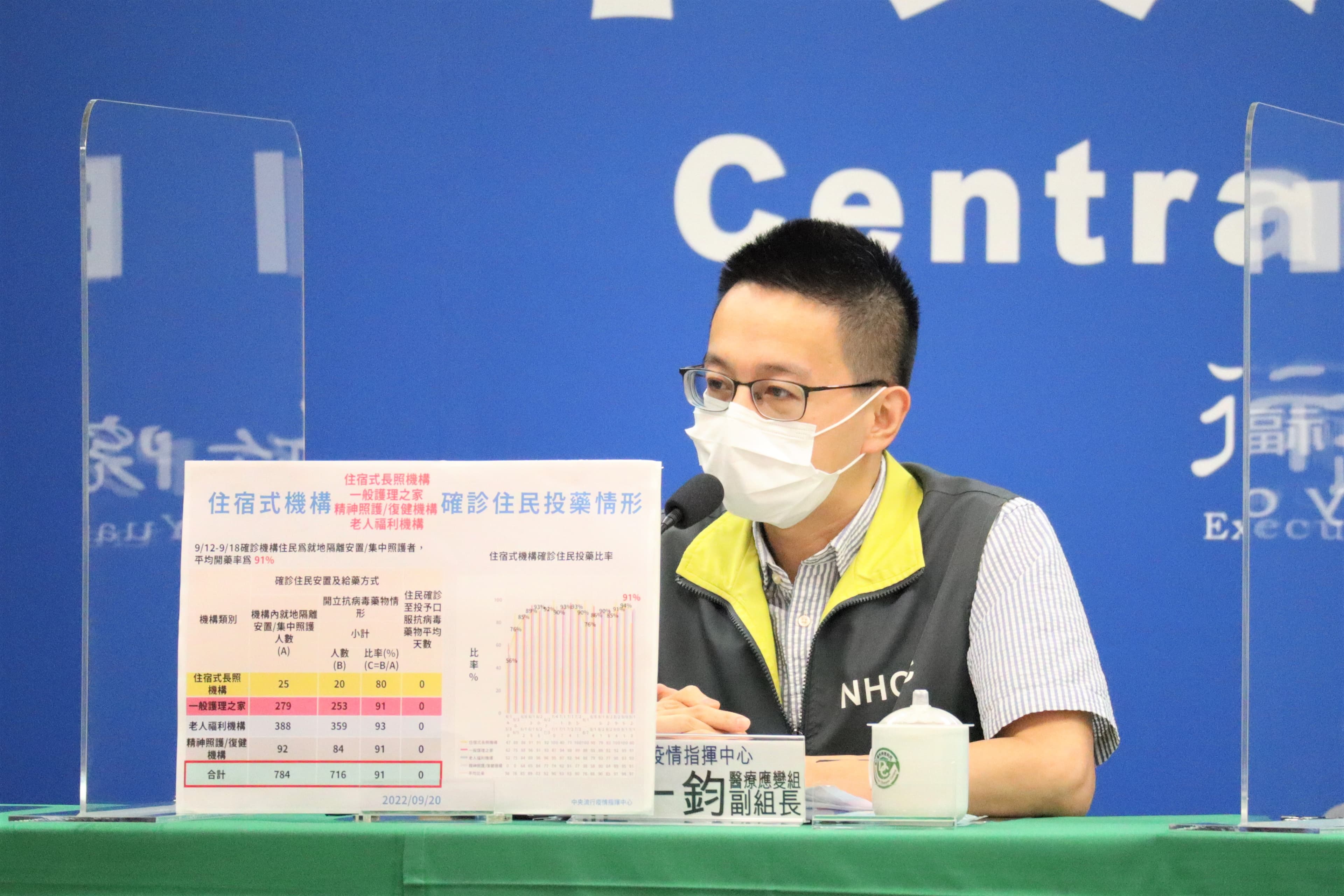 指揮中心說明最新疫情狀況。(指揮中心提供)