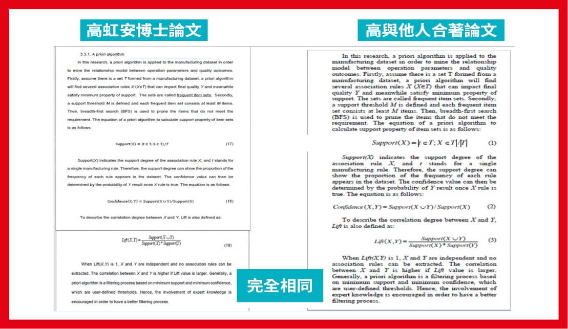 本刊報導高虹安博士論文涉抄襲,高指媒體不該僅以4頁截圖就指控她涉抄襲及剽竊。事實上,本刊比對,高虹安的博士論文與2份資策會論文期刊有4161字相同,占了其論文的25%。