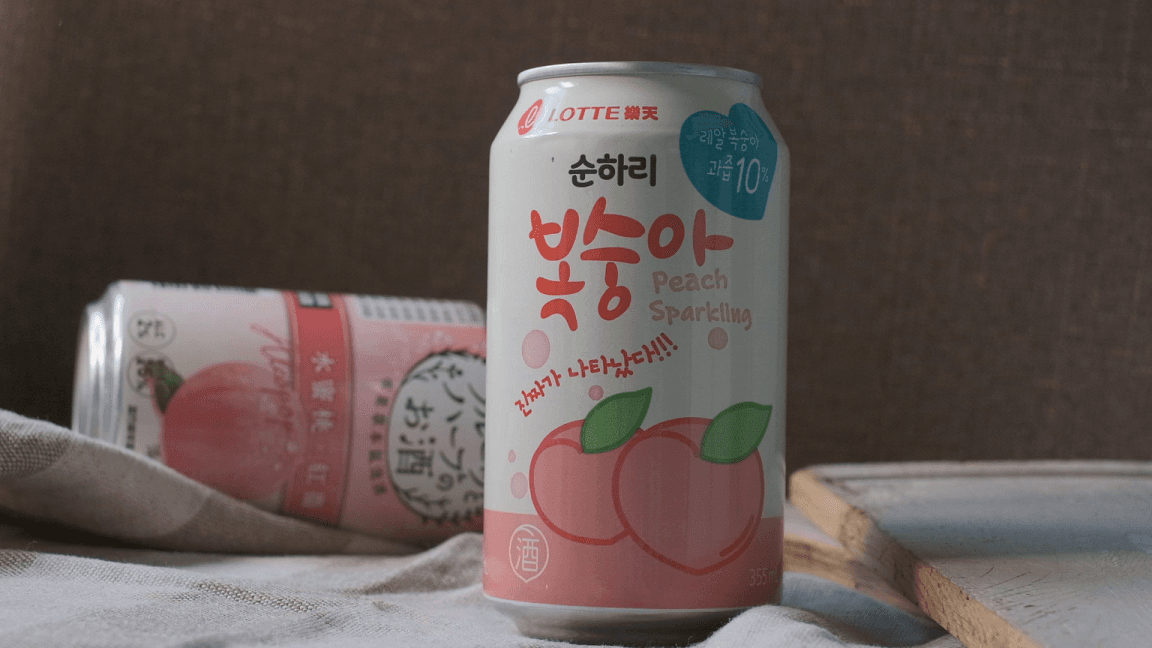 韓國樂天初飲初樂水蜜桃沙瓦