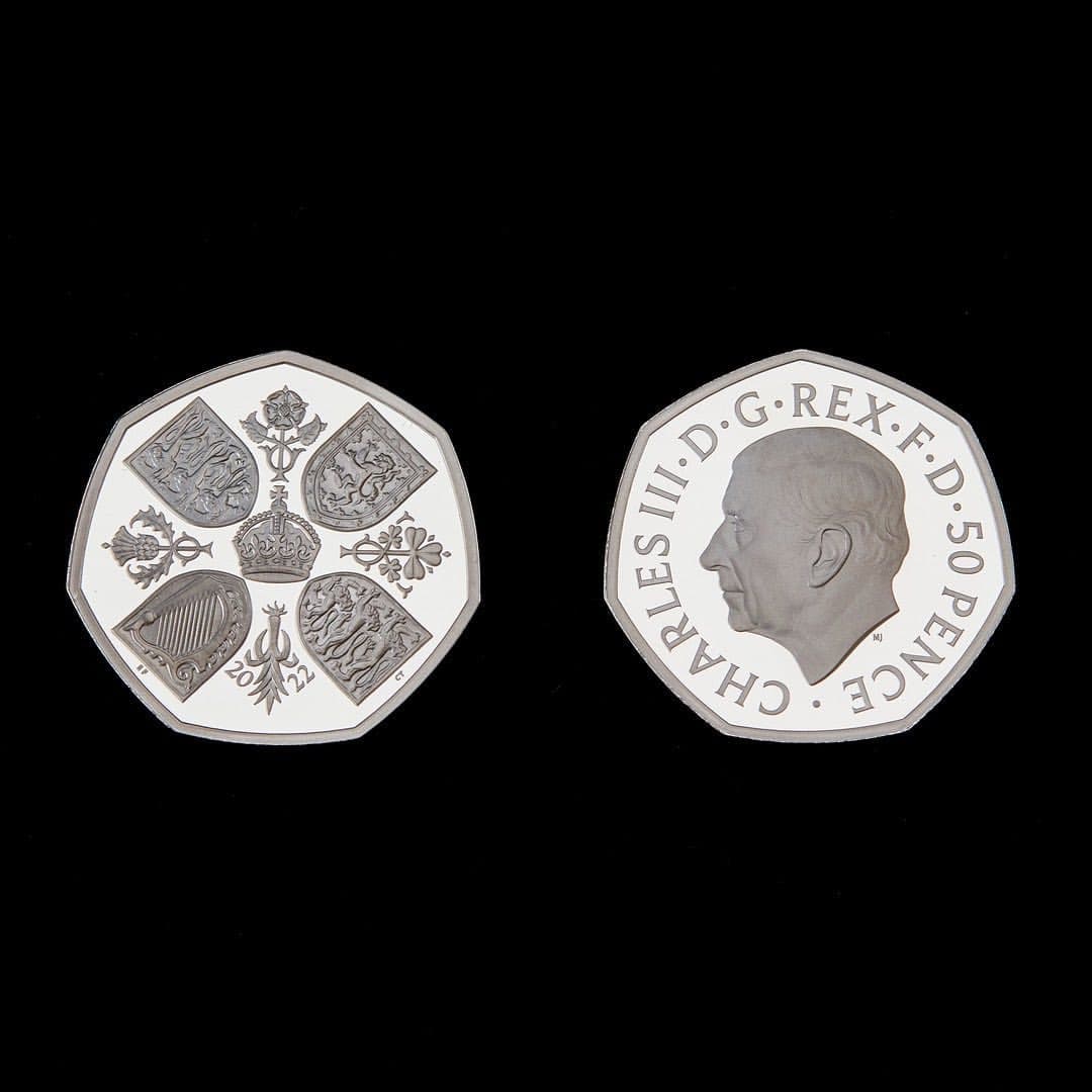 新版50便士硬幣設計。(翻攝The Royal Mint IG)
