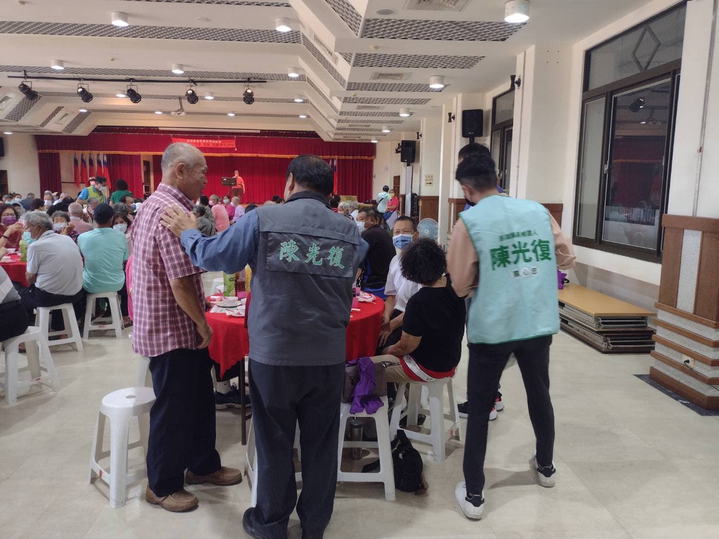 廖璟華參加重陽節活動。(廖璟華提供)