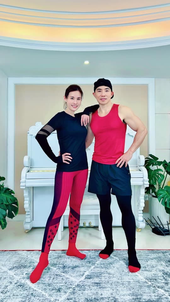 劉畊宏和王婉霏在抖音教健身操,在網路上意外爆紅。(翻攝自劉畊宏臉書)