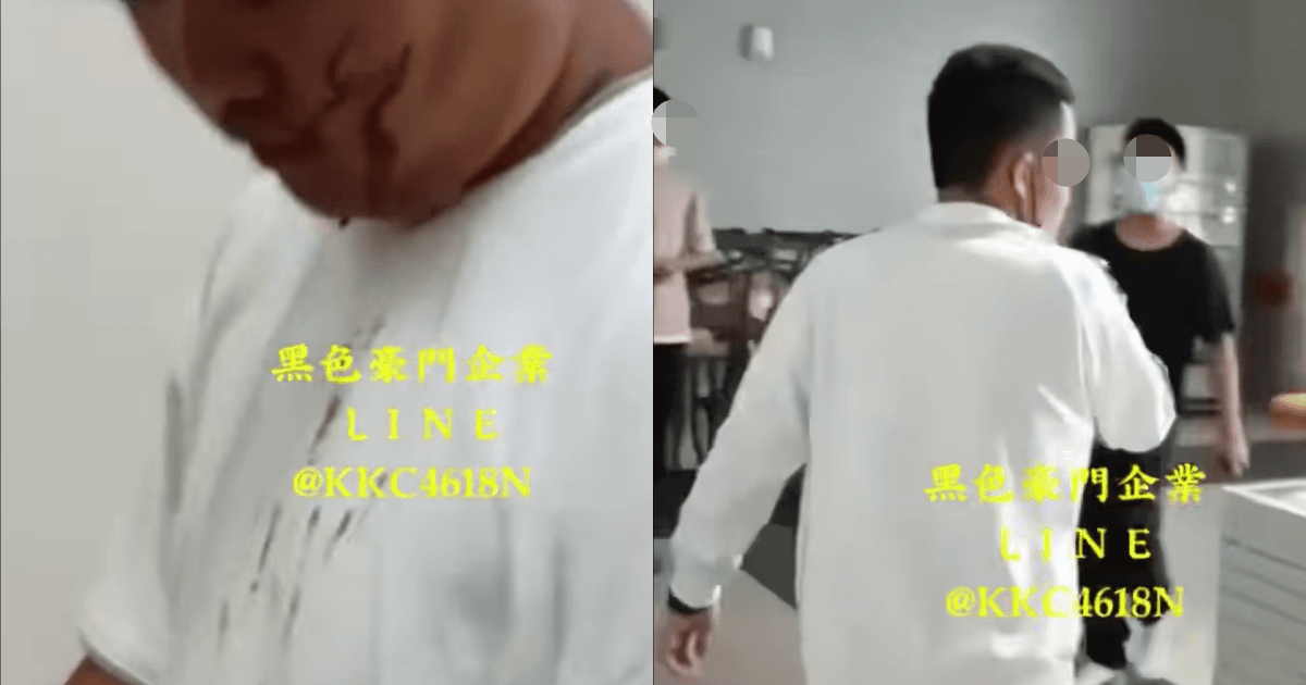 黑衣男拿美工刀反擊,劃傷其中1人的臉,其他人見狀嚇壞狂逃。(翻攝自臉書)