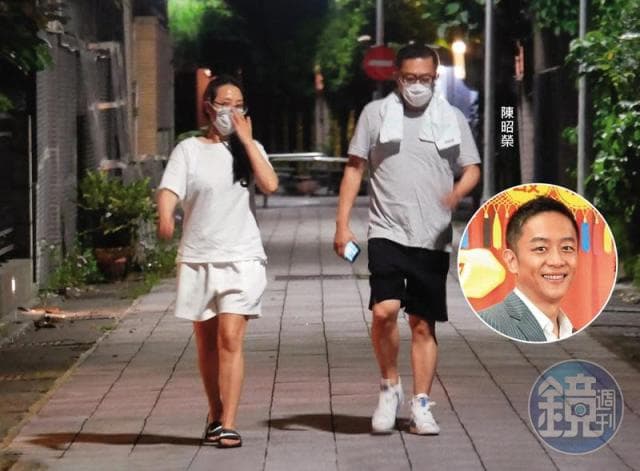 本刊拍到陳昭榮與「新歡」相伴,公開之後他很保護對方,與過往一樣低調。(本刊資料畫面)