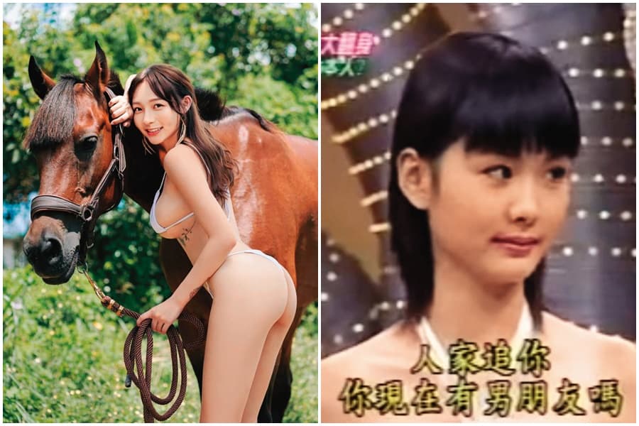 林襄(左)一連推出2本寫真集,小編看了立馬硬了…拇指,忍不住給個讚。(樂天桃猿提供);安心亞(右)18歲參加《我猜我猜我猜猜猜》。(翻攝自PTT)