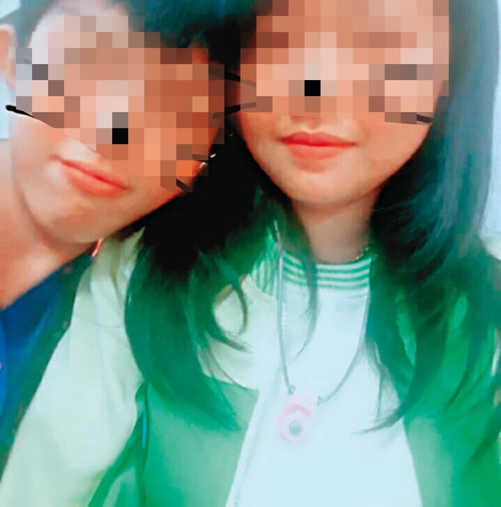 韓男(左)與鄭女(右)透過網路認識、交往,還甜蜜互稱老公、老婆。(翻攝韓男臉書)