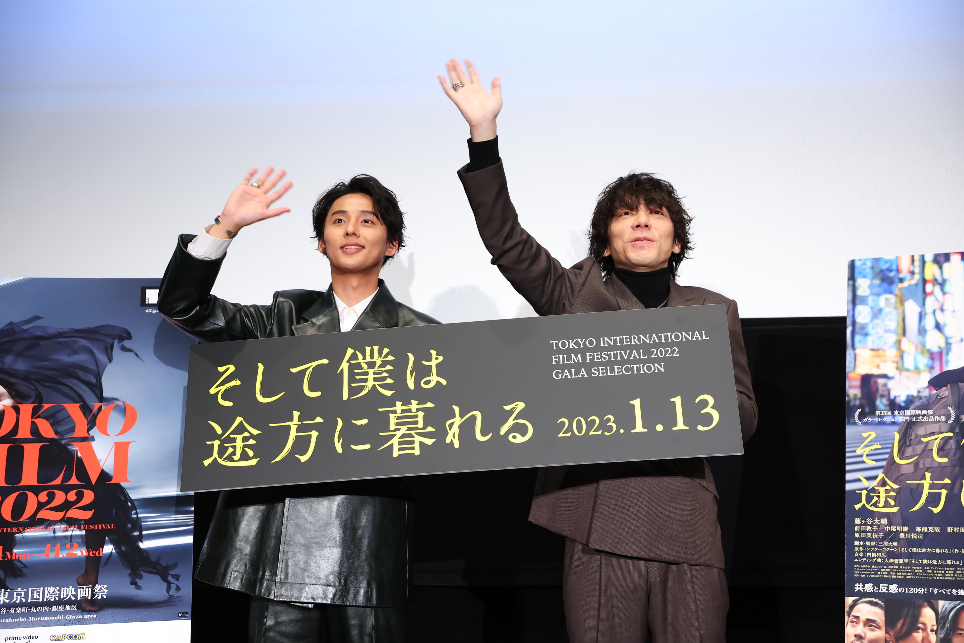 藤谷太輔(左)與導演三浦大輔昨一起分享拍攝花絮,聽到導演想拍續集,藤谷卻表示需要時間思考。(東京國際影展提供)
