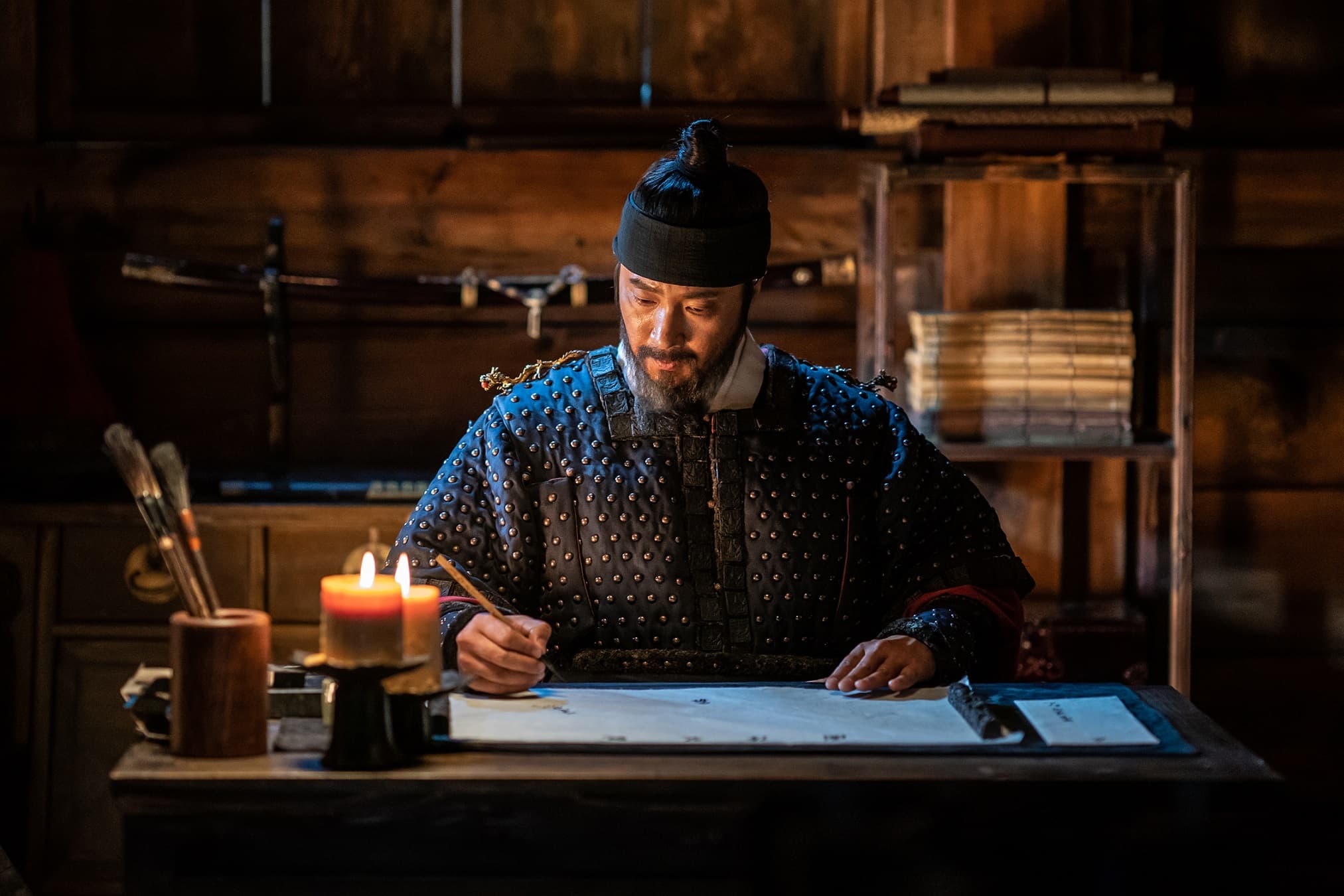 朴海日今年兩部作品都交出漂亮成績單,《韓山島海戰》在韓吸引726萬觀影人次。(車庫娛樂提供)