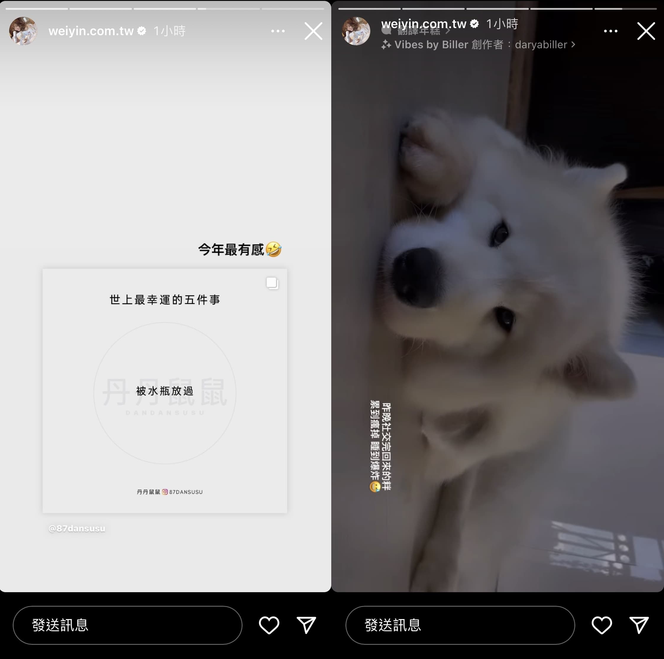 前男友跟李佳穎熱戀報導問世,「女鮪魚」徐瑋吟在IG抒發各種心情。(翻攝IG)