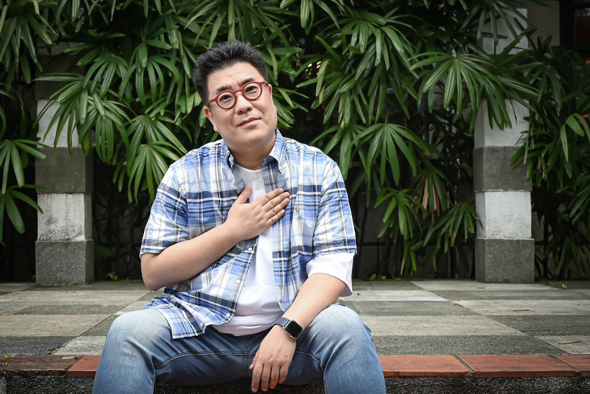 朴宰範平常喜歡和演員相約喝茶或喝酒，分享生活大小事。（金馬執委會提供）