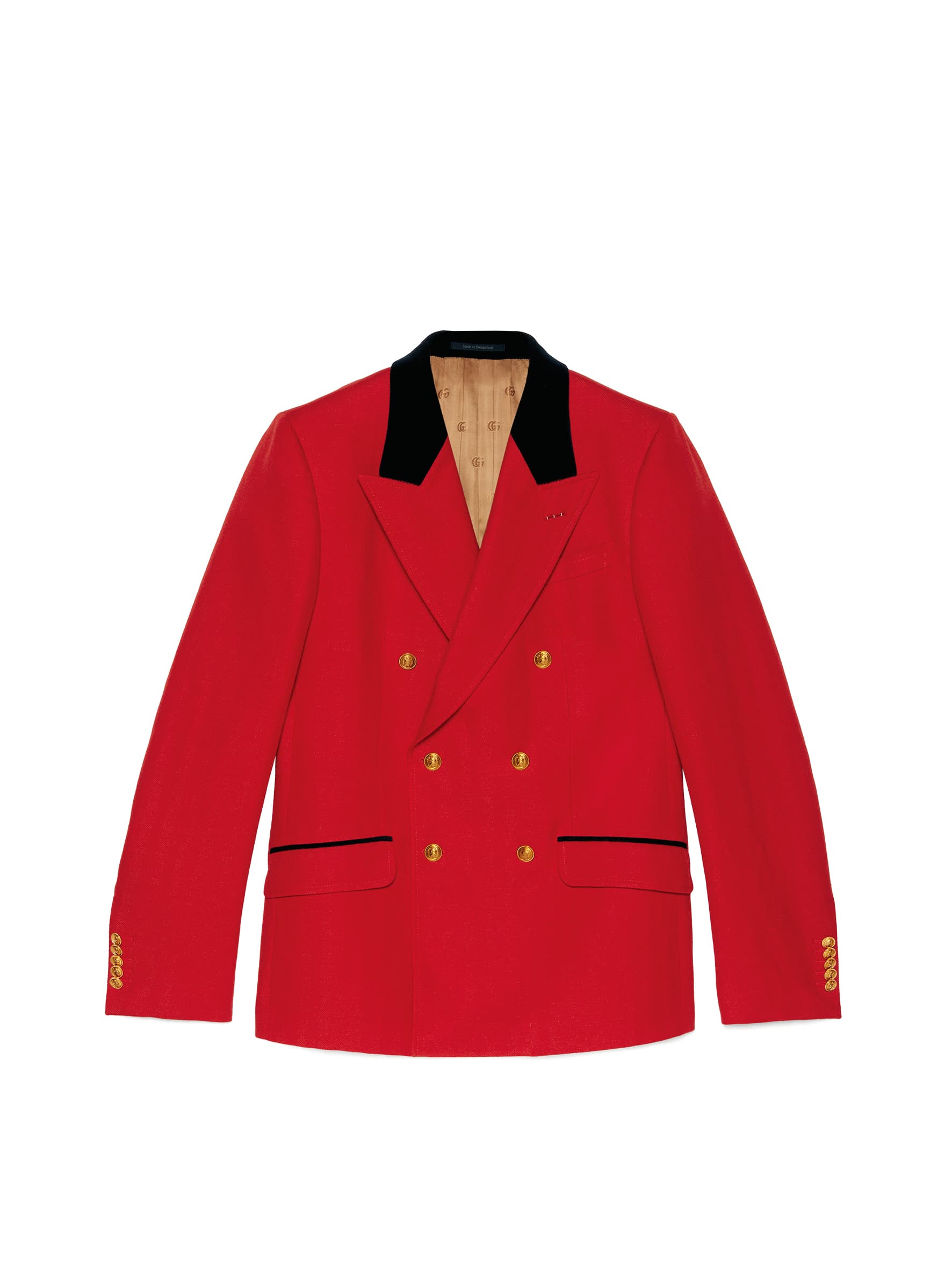 紅色西裝外套 NT$91,500。(GUCCI提供)