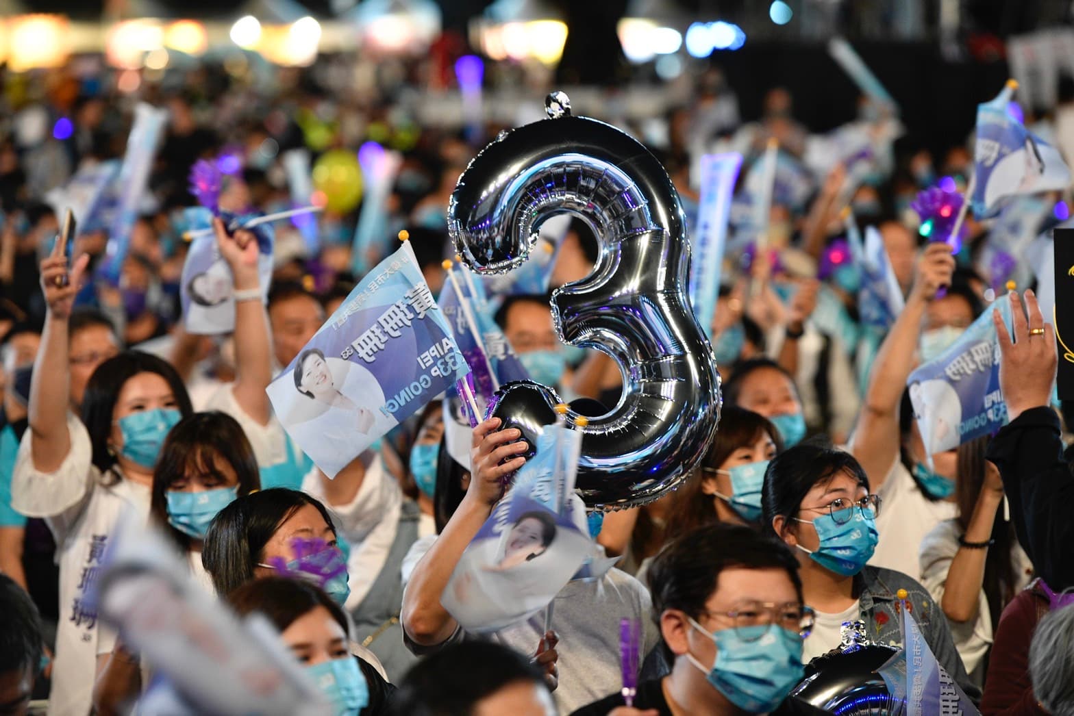 黃珊珊造勢晚會吸引不少選民現身支持。